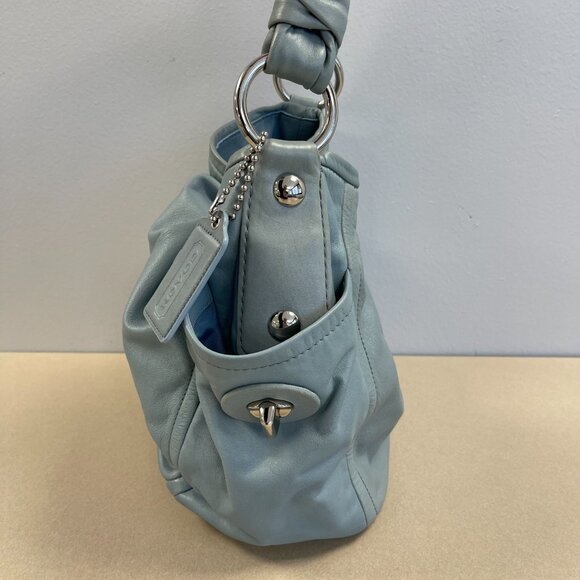 Coach Parker Soft Leather Hobo Bag in HTF Light Blue - Preowned - Picture 4 of 14